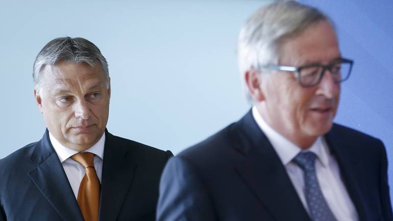 viktor orban jean claude juncker epa
