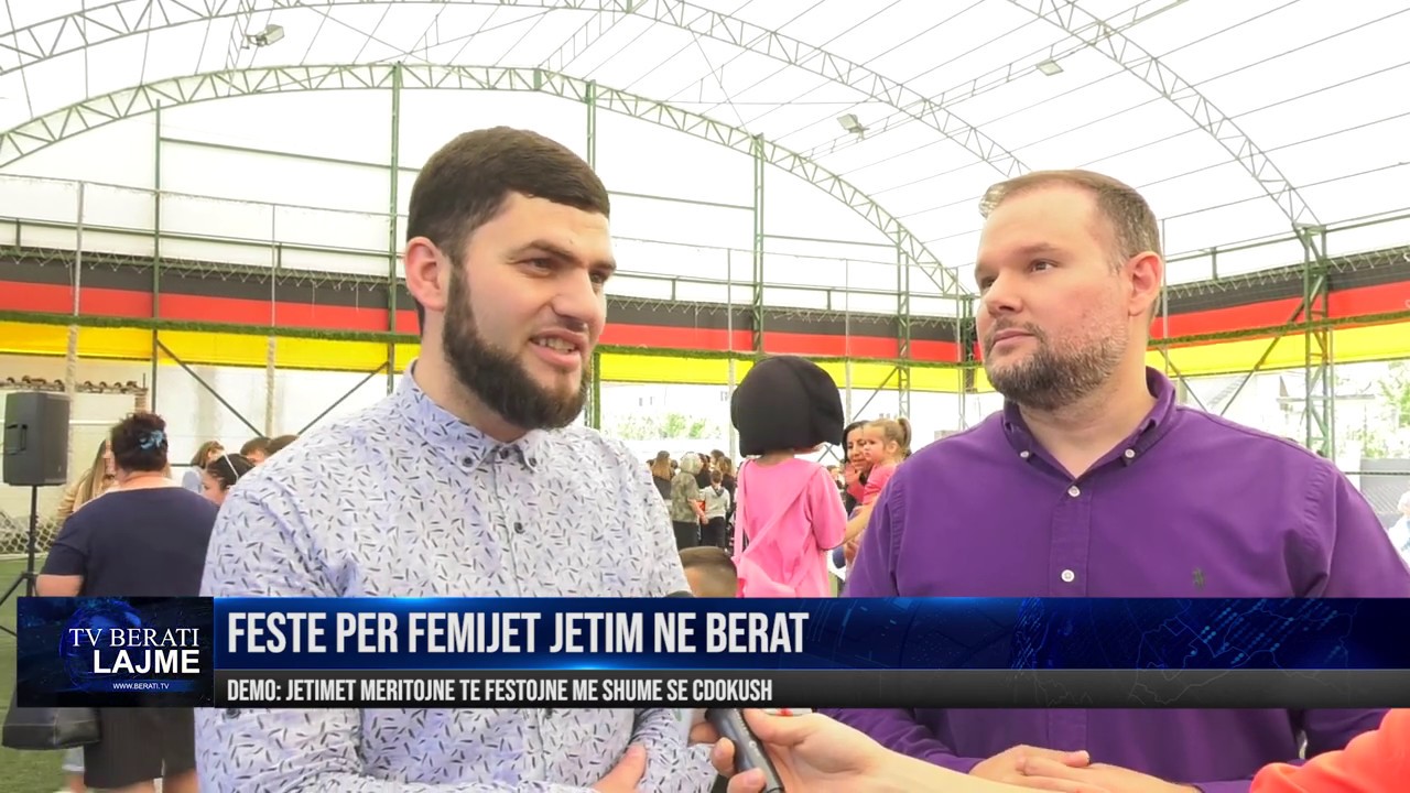 Berat, Festa e Fiter Bajramit/ Ervin Demo ndan dhurata per femijet jetime