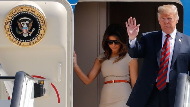 Vizita: Trump në Britaninë e Madhe, mirëse(nuk)vjen me protesta 7 getty trump melania