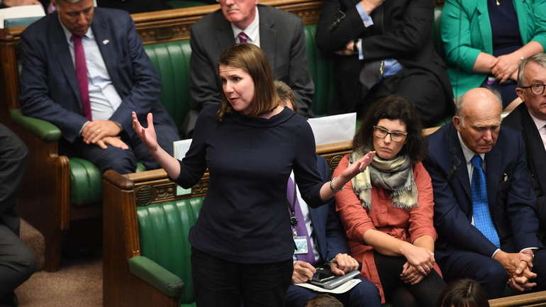 Liberal Demokratët britanikë miratojnë politikën e anulimit të Brexit 2 jo swinson liberalni demokrati britanija parlament epa
