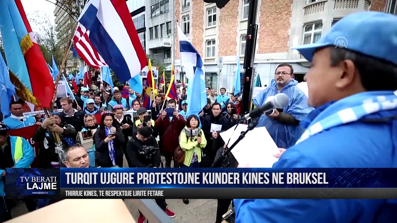 TURQIT UJGURE PROTESTOJNE KUNDER KINES NE BRUKSEL
