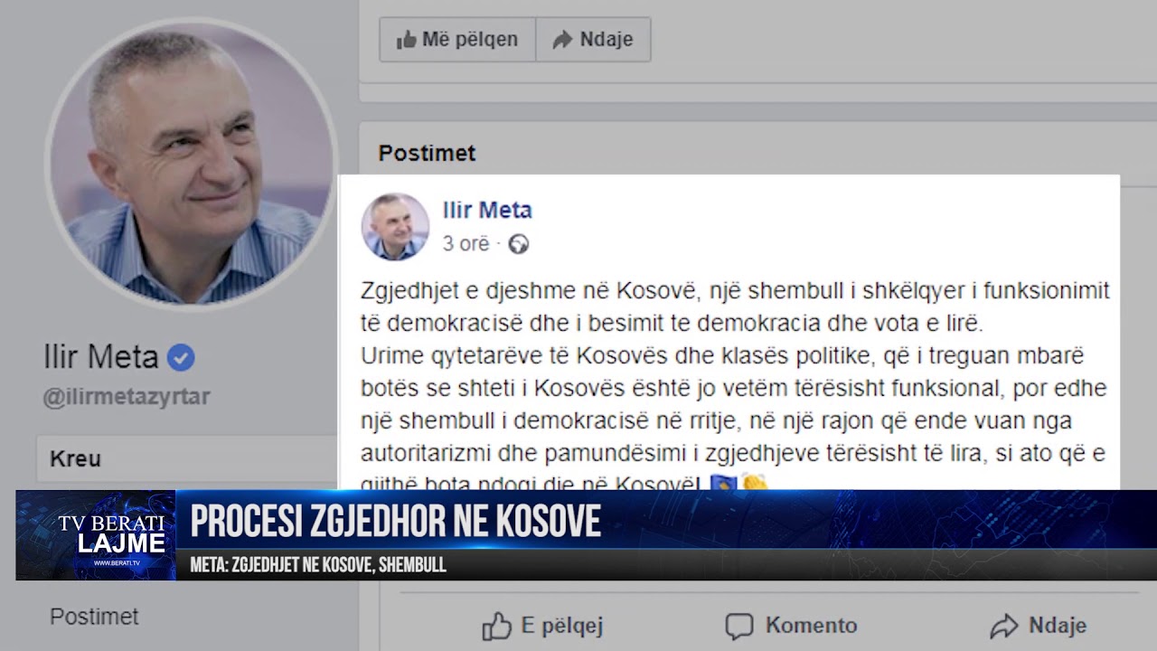 POLITIKANET E SHQIPERISE PERSHENDESIN ZGJEDHJET NE KOSOVE