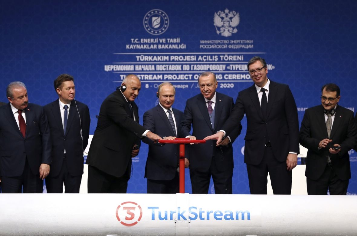 Katër liderë firmosin "Turkish Stream" në Stamboll 1 konferencija turski tok erdogan vucic putin AA01