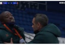 Kaos në Paris: “Kujt i thua i zi ti?” Plas keq mes lojtarëve, ndërpritet në mes ndeshja e Champions League (VIDEO)