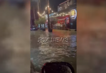 Video/ Durrësi nën ‘pushtetin’ e reshjeve të shiut, situatë alarmante në shëtitoren “Taulantia”
