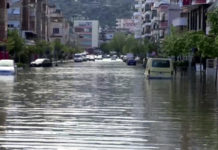 Reshje të dendura shiu, përmbytje në disa qytete