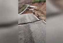 Video/ Rruga pëson çarje të frikshme në Kallmet, mbeten të bllokuar qindra banorë