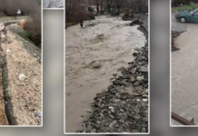 VIDEO/ Shiu iu heq ‘bojën’ inaugurimeve të Veliajt, shembet rruga e Zall Bastarit