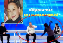 Video/ Nëna nuk përmbahet në emisionin live, qëllon me këpucë personin që dyshohet se ka gisht në zhdukjen e të bijës
