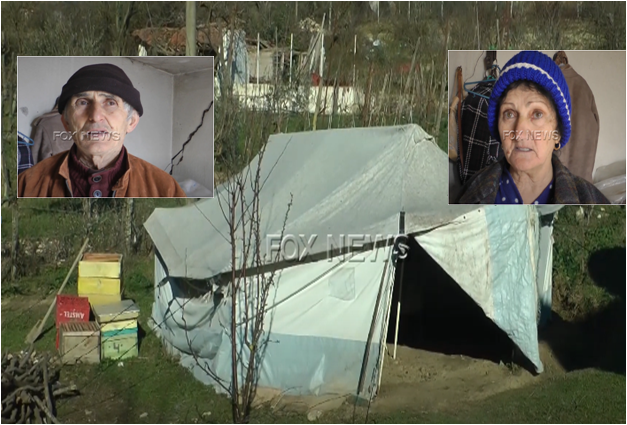 Prej vitit 2017 jetojnë në çadër, çifti i të moshuarve në Elbasan: Duam të drejtën tonë, të paktën një strehë të mbrohemi nga acari