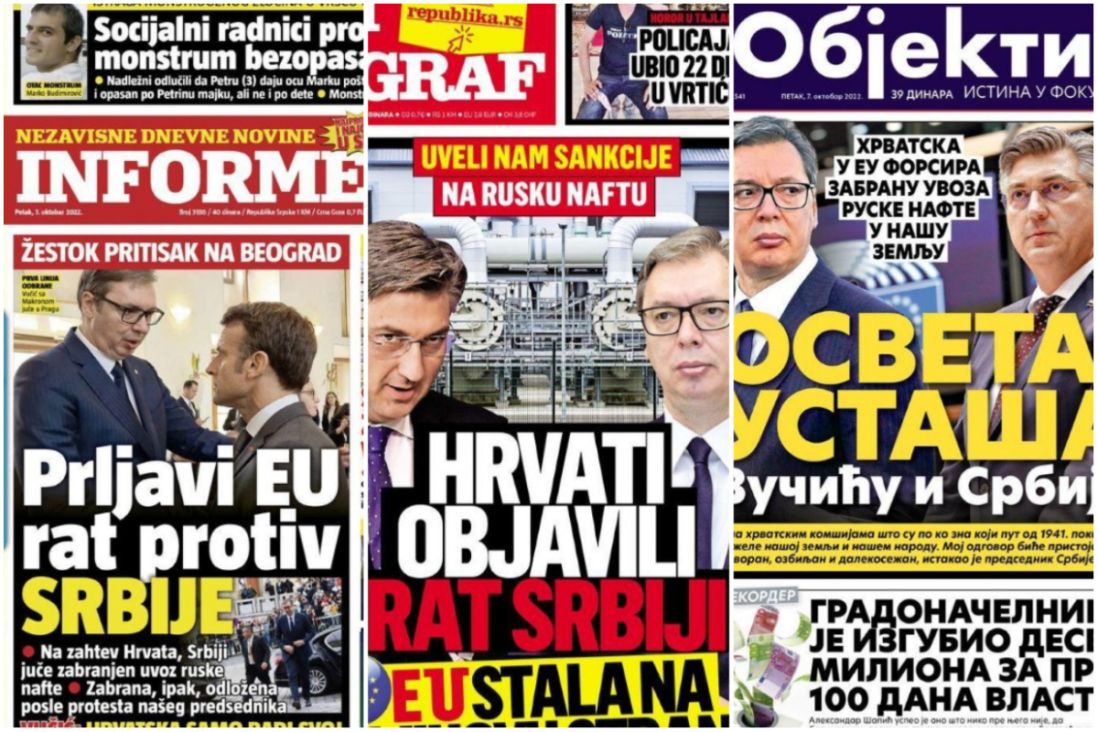 Histeri antikroate në tabloidet serbe