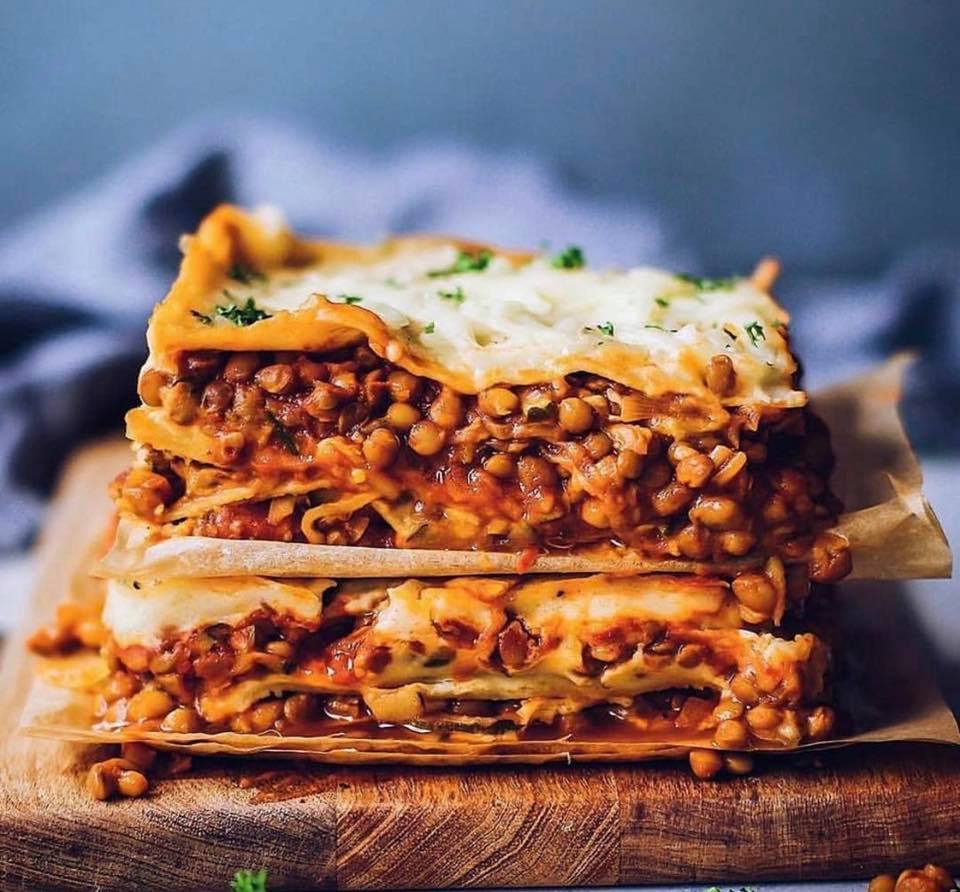 Lazanja vegane me thjerrëza…