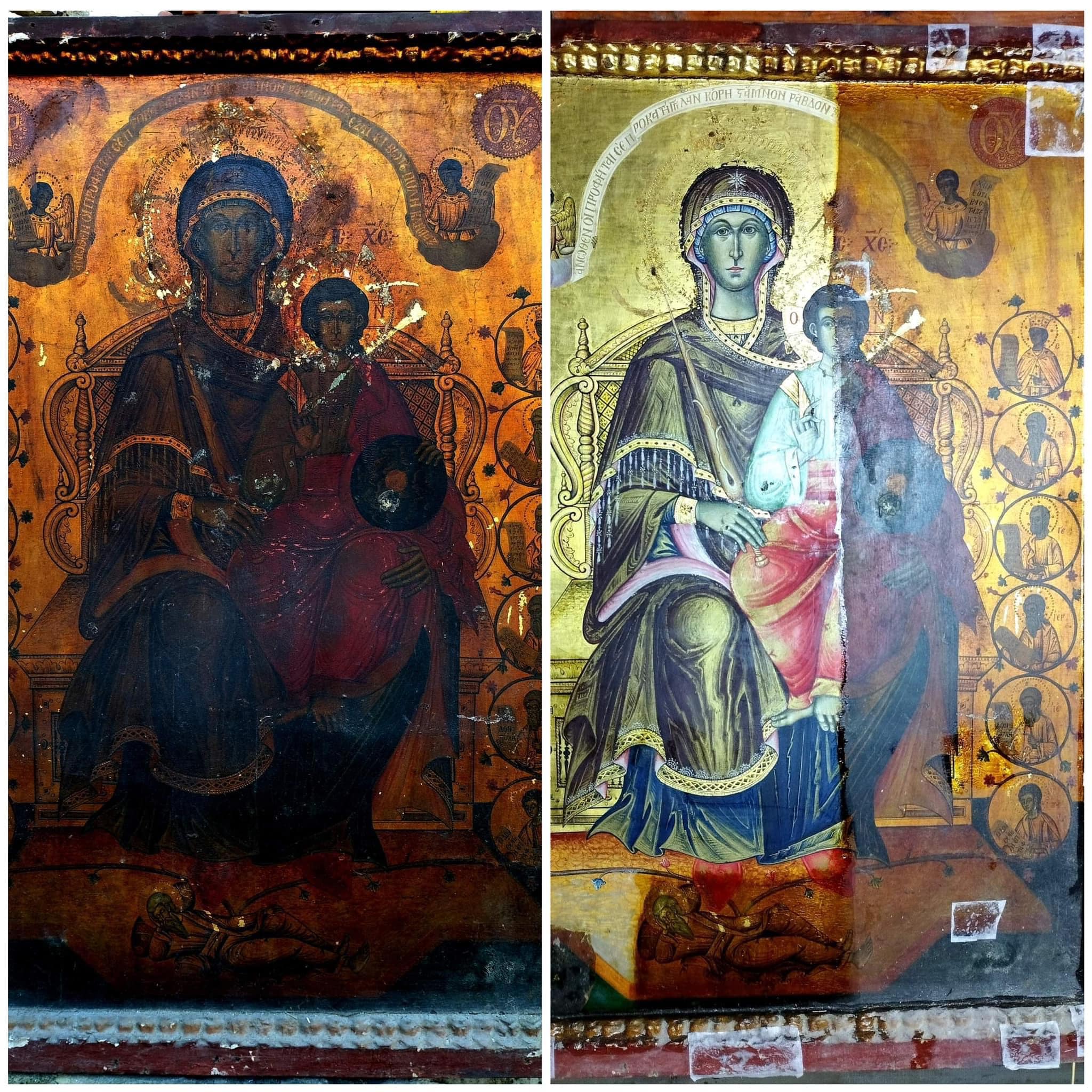 Margariti: Nxirret nga errësira e kohës ikona “Shën Mëria mbi fron”