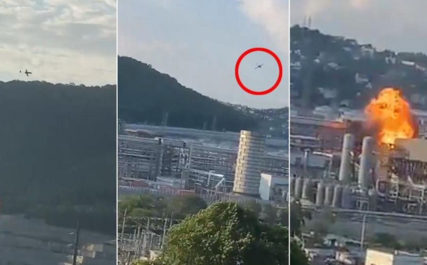 Dronë ukrainas në Rusi, zjarr në një rafineri