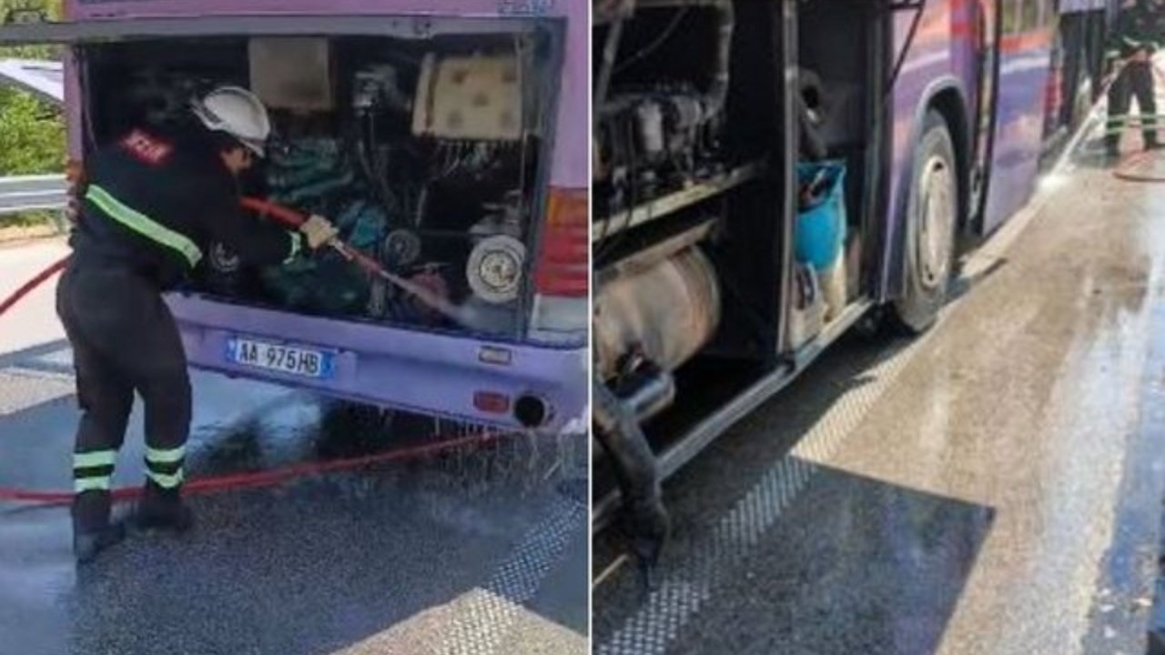 E frikshme! Përfshihet nga flakët autobusi me pasagjerë në aksin Kardhiq–Delvinë(Foto) 9 werteafsdf sd