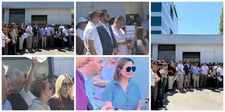 Nga Salianji te Çupi, Zhupa, Nallbati, Xhixho, Blushi e Balliu/ Përfaqësuesit e opozitës i bashkohen protestës kundër sulmit ndaj News24