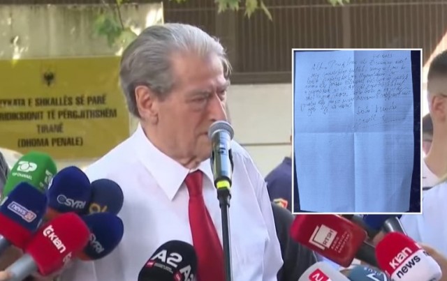 Sali Berisha u paraqit sot në SPAK, në zbatim të masës së sigurisë “detyrim paraqitje”, zbuloni mesazhin që la