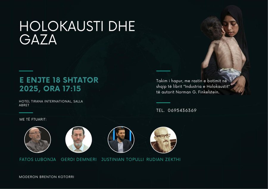 “Holokausti dhe Gaza” – Diskutim në Tiranë rreth librit të Finkelstein