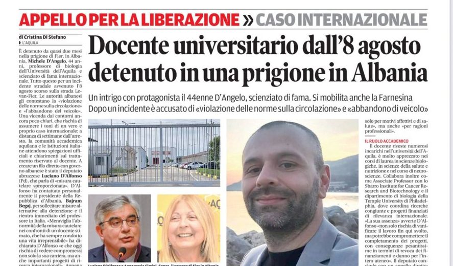 Si ka përfunduar profesor italian me nam në burgjet shqiptare