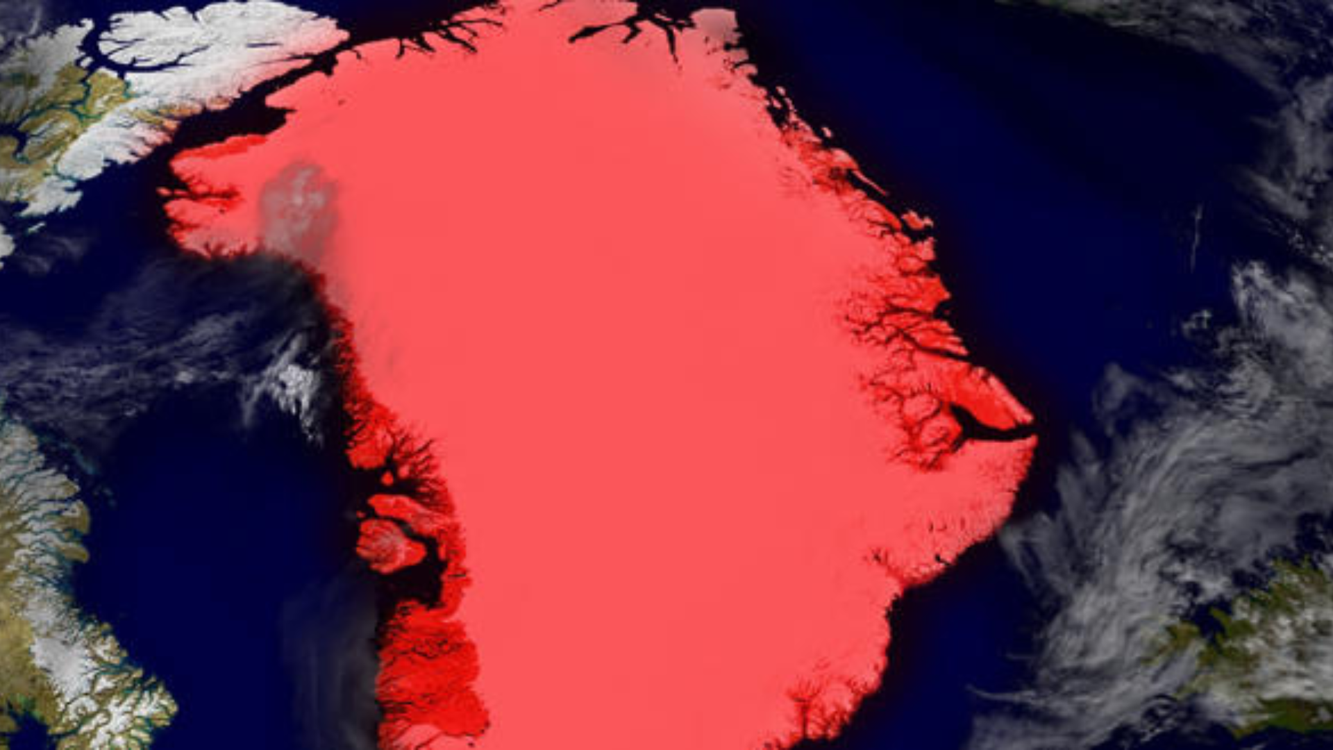 Groenlanda po ndryshon formë për shkak të ngrohjes globale.
