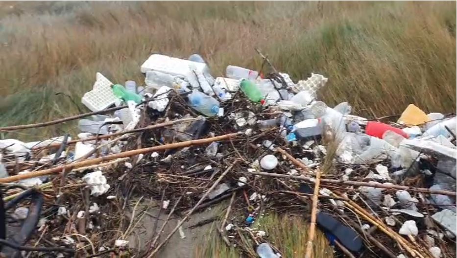 VIDEO/ Katastrofë mjedisore! Reshjet e ditëve të fundit e kthejnë grykëderdhjen e Semanit në një “kosh plehrash”
