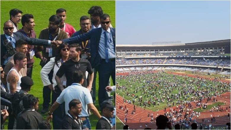 85 mijë tifozë e pritën prej orësh në stadium, Lionel Messi u shfaq për disa minuta në Indi! Mbështetësit futen në fushë dhe shkaktojnë rrëmujë
