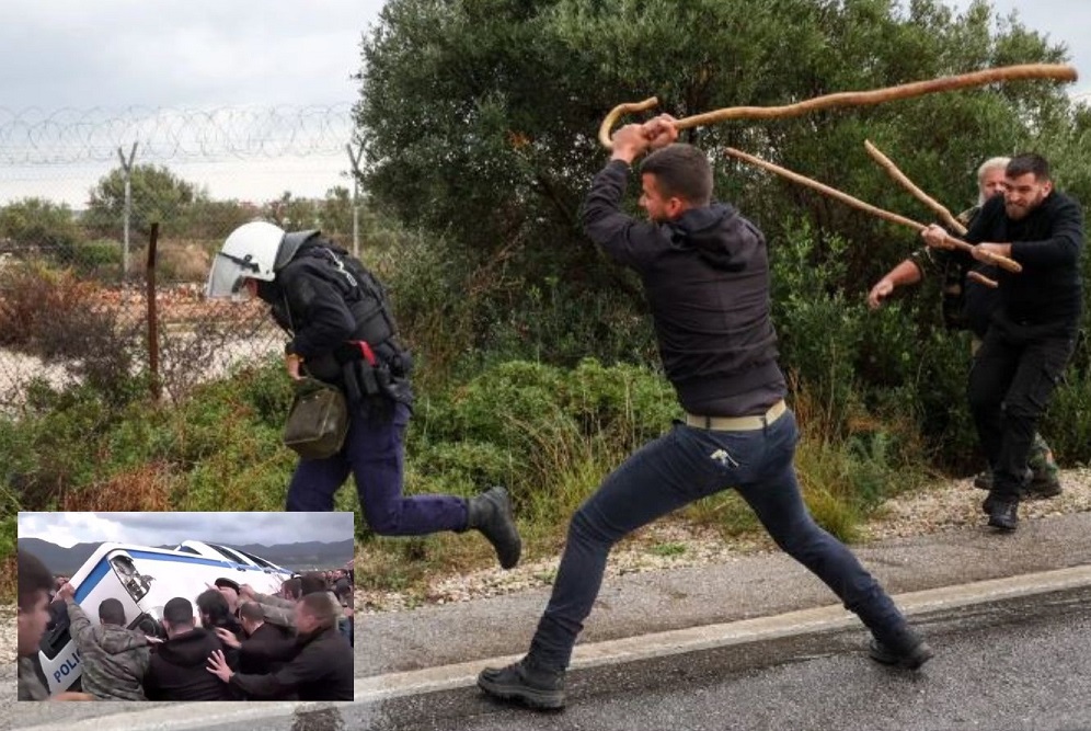 Përshkallëzohet protesta në Greqi/ Fermerët përmbysin makinën e policisë, futen në pistën e aeroportit në Kretë