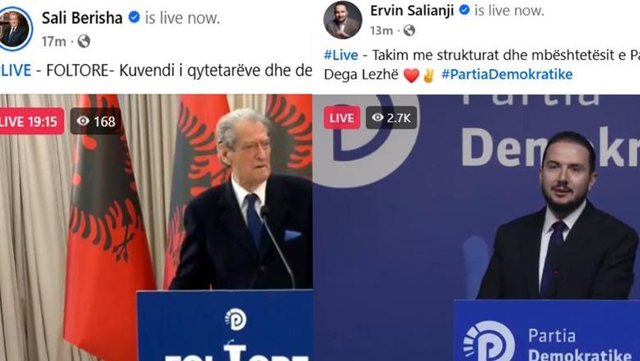 FOTOLAJM/ Salianji mund Berishën në përballjen online