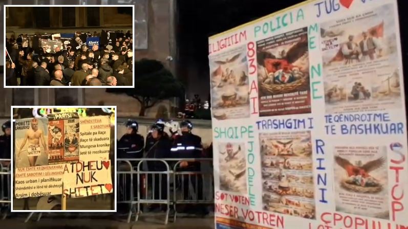 “Shqipe, jo dele! Atdheu nuk shitet”/ Protesta e PD përmes pankartave: Sot votën, nesër votrën! Mbreti lakuriq… 12 Capture 301