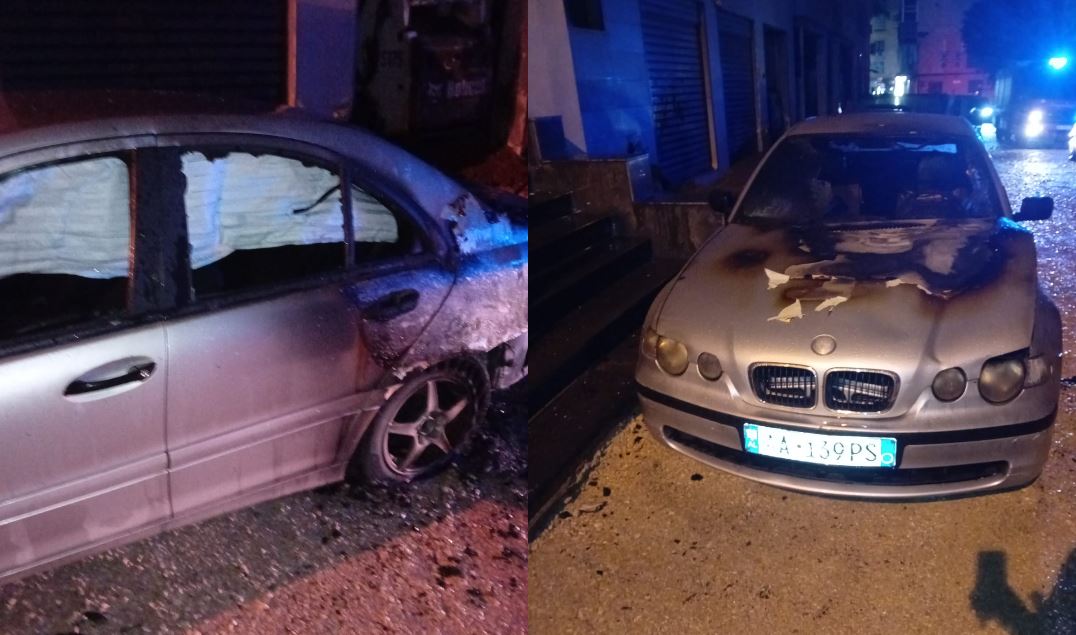 Digjen 3 makina pranë Postës Shqiptare në Tiranë, kamerat e sigurisë…