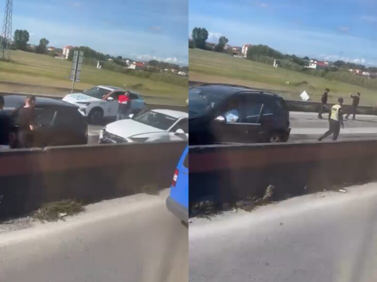 Aksident zinxhir në autostradën Durrës-Tiranë, disa automjete janë përplasur njëra pas tjetrës, bllokohet qarkullimi
