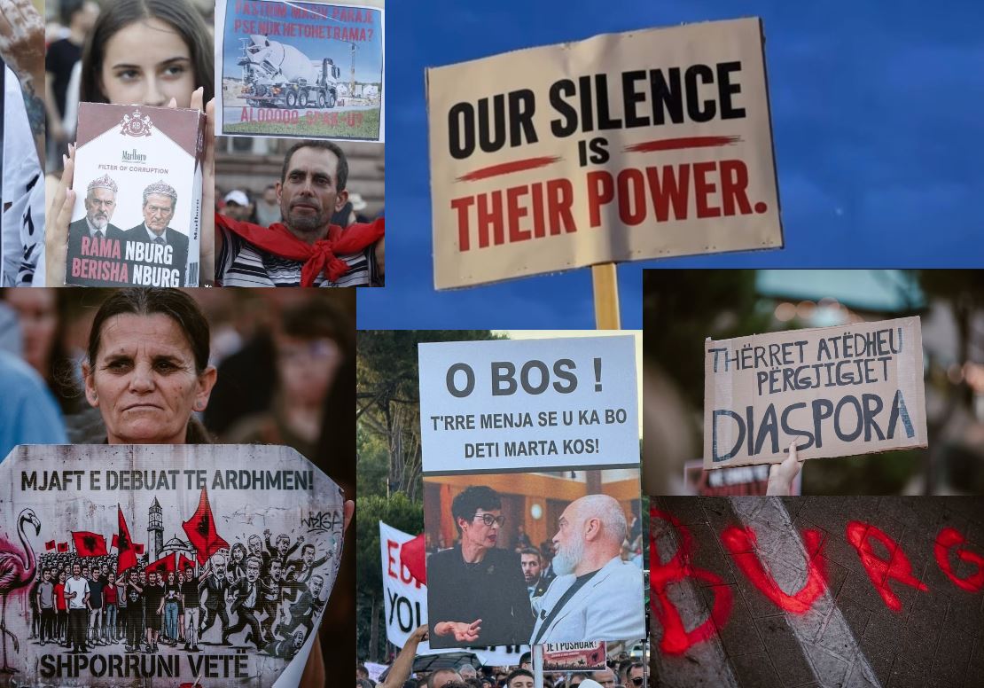 “Thërret Atdheu përgjigjet diapora”/ Pankartat goditëse në ditën e 17 të protestës, kërkohet dorëheqja e Ramës: O bos të rre menja se u bo deti Marta Kos 1 111111 1