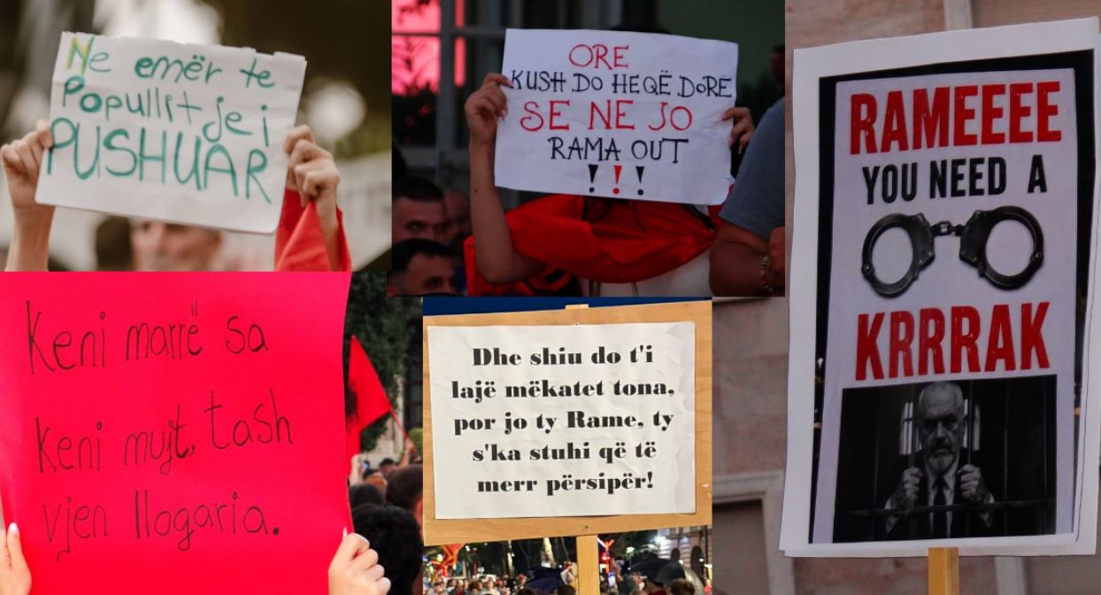 “Shiu do t’i lajë mëkatet tona, ty Ramë s’ka stuhi që të merr përsipër!”/ Pankartat që spikatën në ditën e 25 të protestës: Kryeministër, në emër të popullit je i pushuar! 11 1111111 1