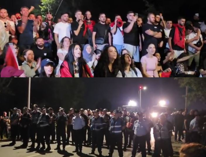 “Policia është e jona, jo e Edi Ramës”/ Momenti kur efektivët pengoi marshimin e protestuesve pranë aeroportit, qytetarët: Bashkohuni me ne! Nesër në Surrel! 10 Capture 86