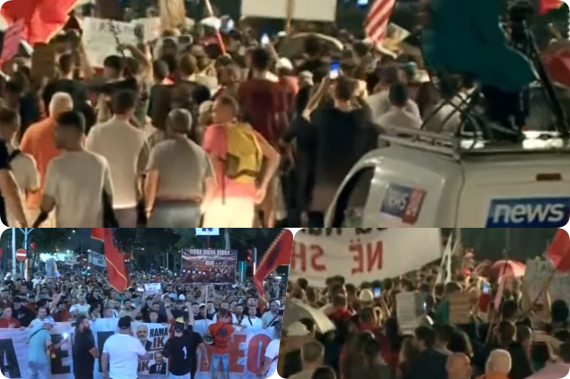 25 ditë revoltë! Pas protestës para Kryeministrisë, qytetarët marshojnë në rrugët e Tiranës, dominojnë thirrjet ‘Rama jepe dorëheqjen’ dhe ‘Ju erdhi fundi’ 9 DOREHEQEJE