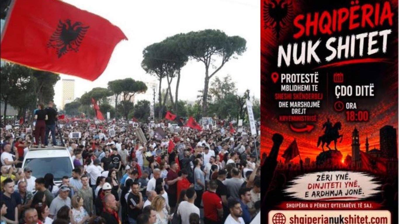 Dita e 12-të, mijëra qytetarë mblidhen sërish sot para Kryeministrisë për rrëzimin e qeverisë Rama: Shqipëria nuk shitet