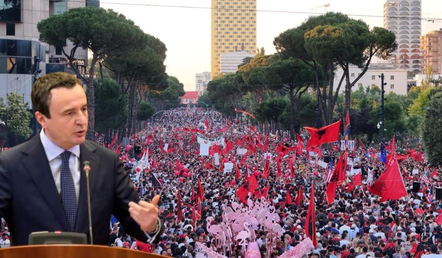 “Shqipëria bëhet, Kosova bëhet!”/ Diaspora u dynd dje në Tiranë, fjalimi i Albin Kurtit të Kuvend: Problem kryesor largimi i rinisë! Duhet të kthejmë besimin në institucione e shtet 13 albin kurti protesta