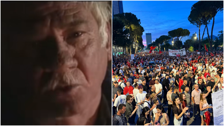 “Koha është e maskarenjve, por Atdheu i shqiptarëve”/ Tirana “zien” nga revolta, interpretimi rrëqethës i Reshat Arbanës që tingëllon më aktual se kurrë 12 collage 17