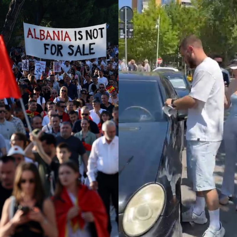 “Mos procedoni studentët”/ Të rinjtë u “vendosin gjoba” makinave: Jemi në protestë, kërkesat tona janë të qarta (VIDEO) 4 gjobaaaaaaaaaaaaaaa