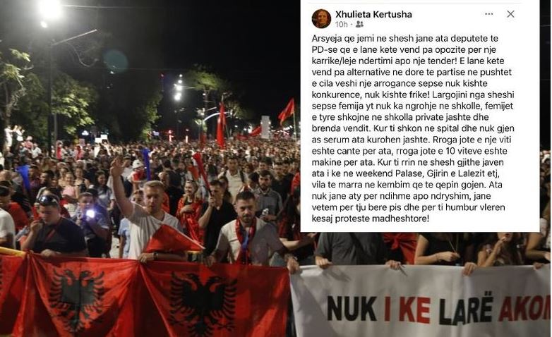 Shqiptarët kërkojnë largimin e Ramës/ “Protestuesit në shesh, ata në plazh”, ish-ministrja e qeverisë teknike kritika qeverisë, “sulm” edhe PD-së: Latë vendin pa opozitë, për karrige! 8 protesta tirane 9