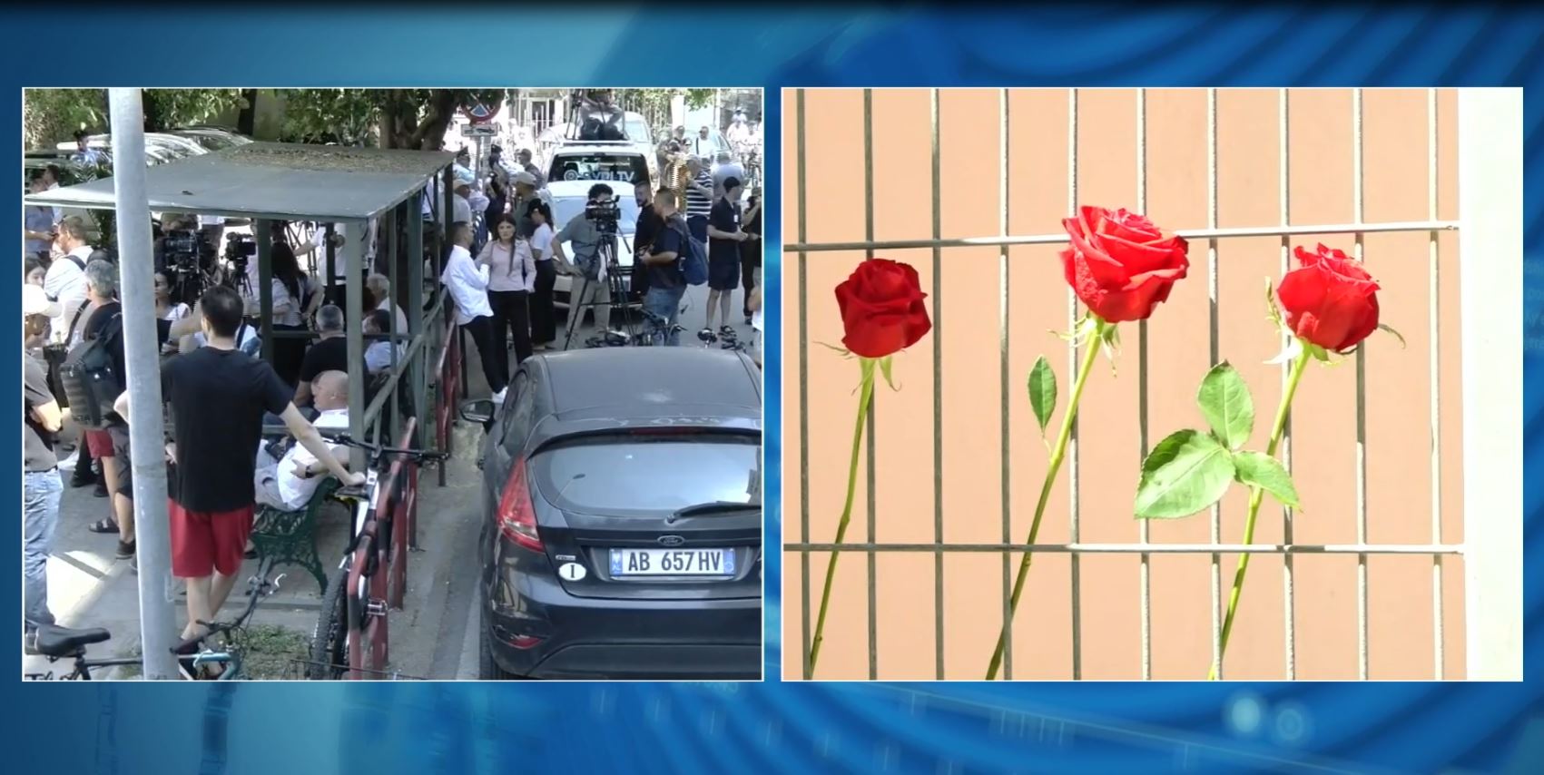 VIDEOLAJM/ Protestuesit në mbështetje të Prokurorisë së Posaçme, vendosin trëndafila te kangjellat e SPAK-ut 12 PROTESTAAAAA