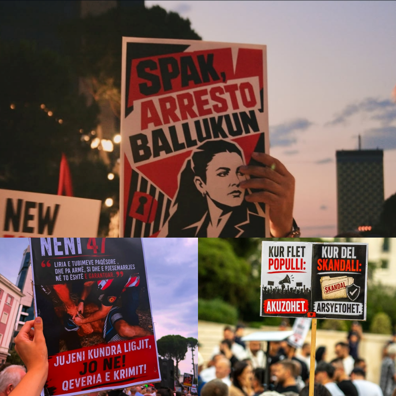 Shqiptarët në revoltë/ “SPAK arresto Ballukun”, mesazhet ‘pikante’ nëpërmjet pankartave në protestën e 31-të: Qeveria e krimit! Rama jep dorëheqjen, e gjithë Shqipëria kundër teje! (FOTO) 13 SPAKKK