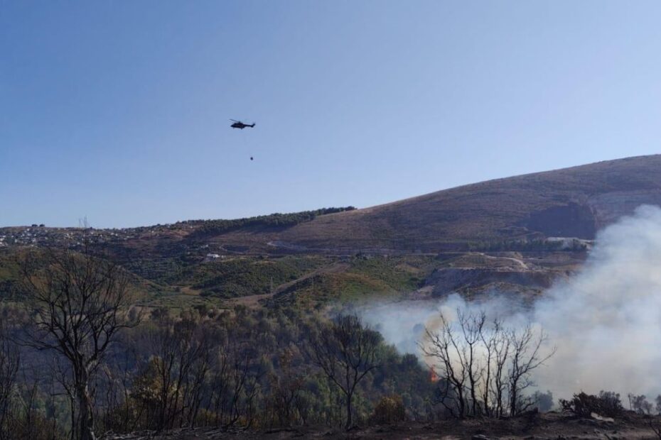 Vijon zjarri në Bregas dhe Shelegar/ Banorët bashkohen me forcat zjarrfikëse për shuarjen e flakëve. Ndërhyrje edhe nga ajri 14 helikopter