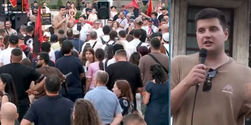 Revolta e 40 në Tiranë/ “Bashkohuni që ta ndryshojmë këtë vend”, studenti në protestën kundër Ramës: Nuk duan rini që punon, i kanë lënë në baltë 5 protesteaaa 1