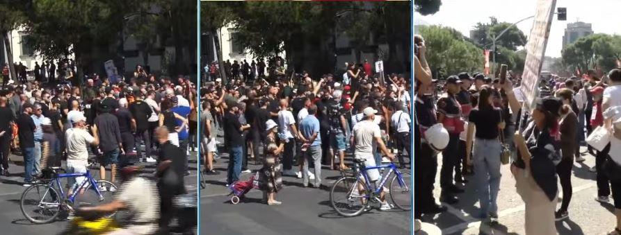 LIVE- Qytetarët në çdo skaj të qendrës! Protestuesit marshojnë në sheshin Skënderbej, tensione në Bulevard 15 protsta bulevard
